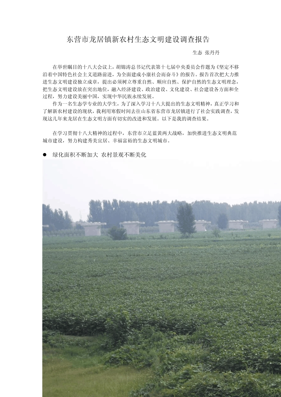 生态文明实践报告_第1页