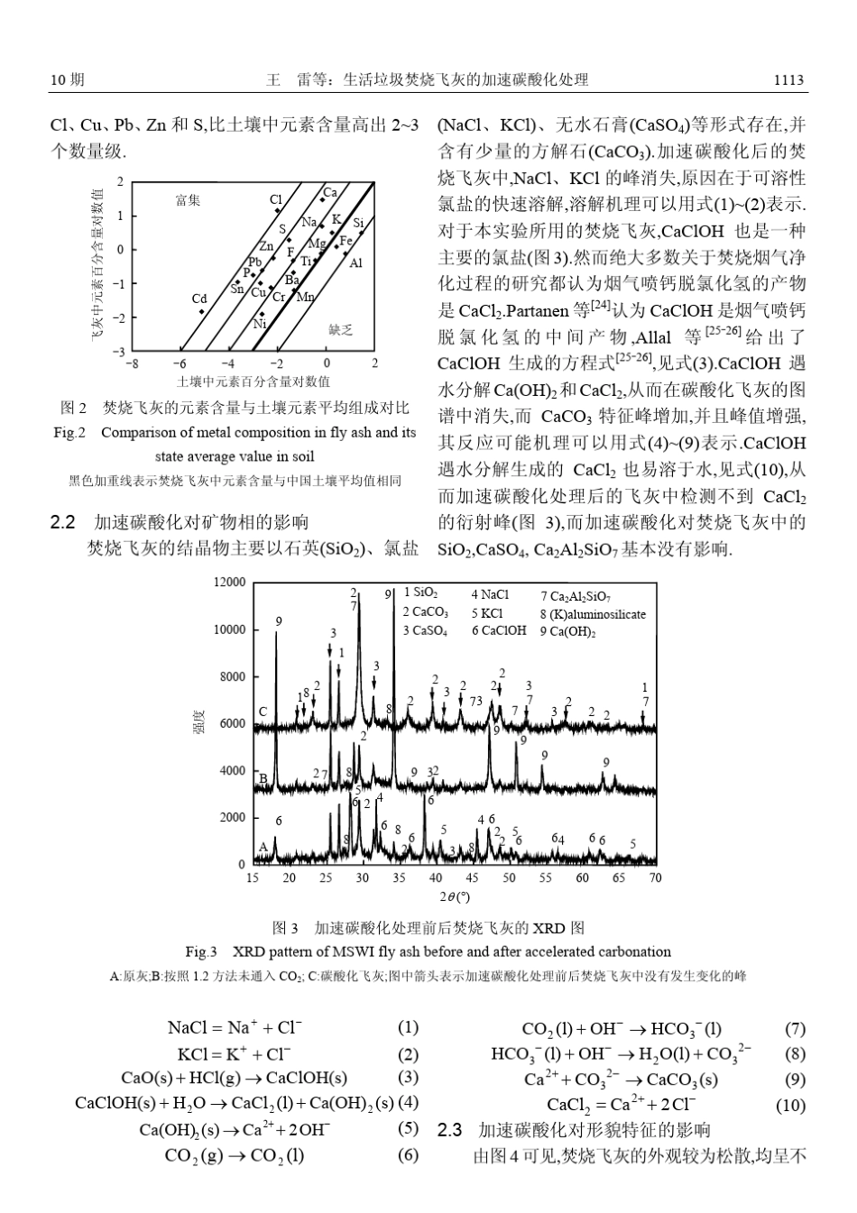 生活垃圾焚烧飞灰的加速碳酸化处理_第3页