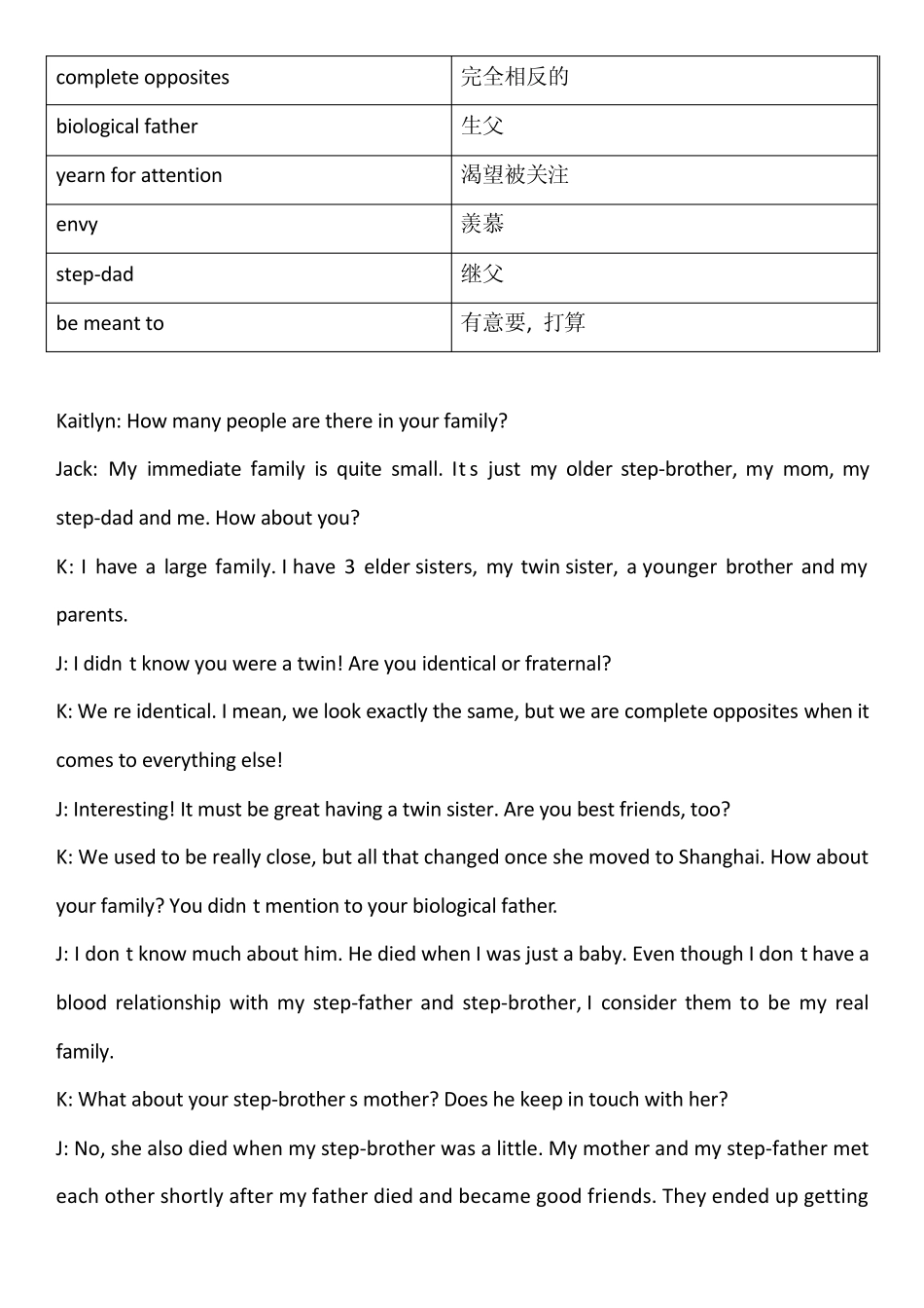生活英语情景口语100主题02sharingyourlifewith_第2页