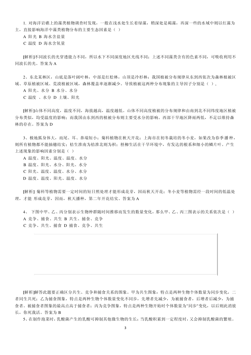 生物与环境生态因素生物的适应性种群与群落_第3页