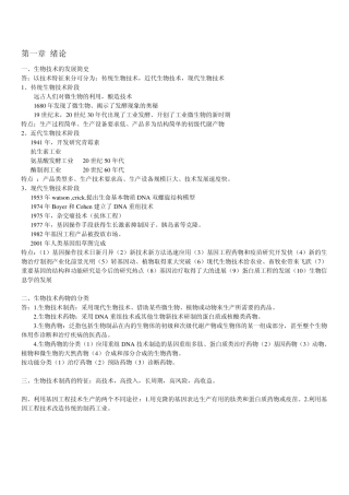 生物技术制药总结