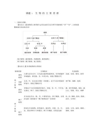 生物的主要类群
