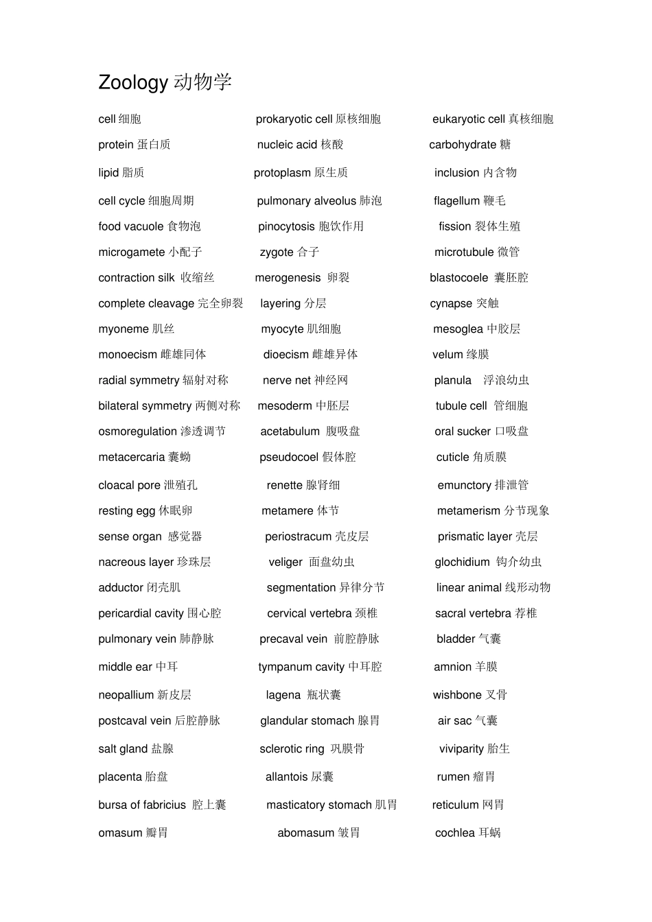 生物英文单词_第3页