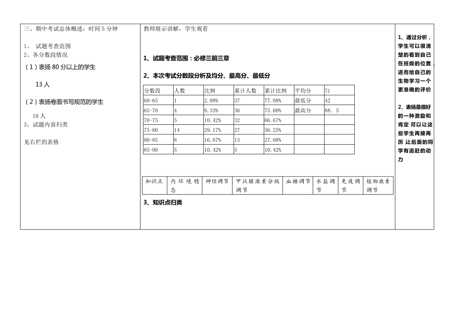 生物讲评课教案_第3页
