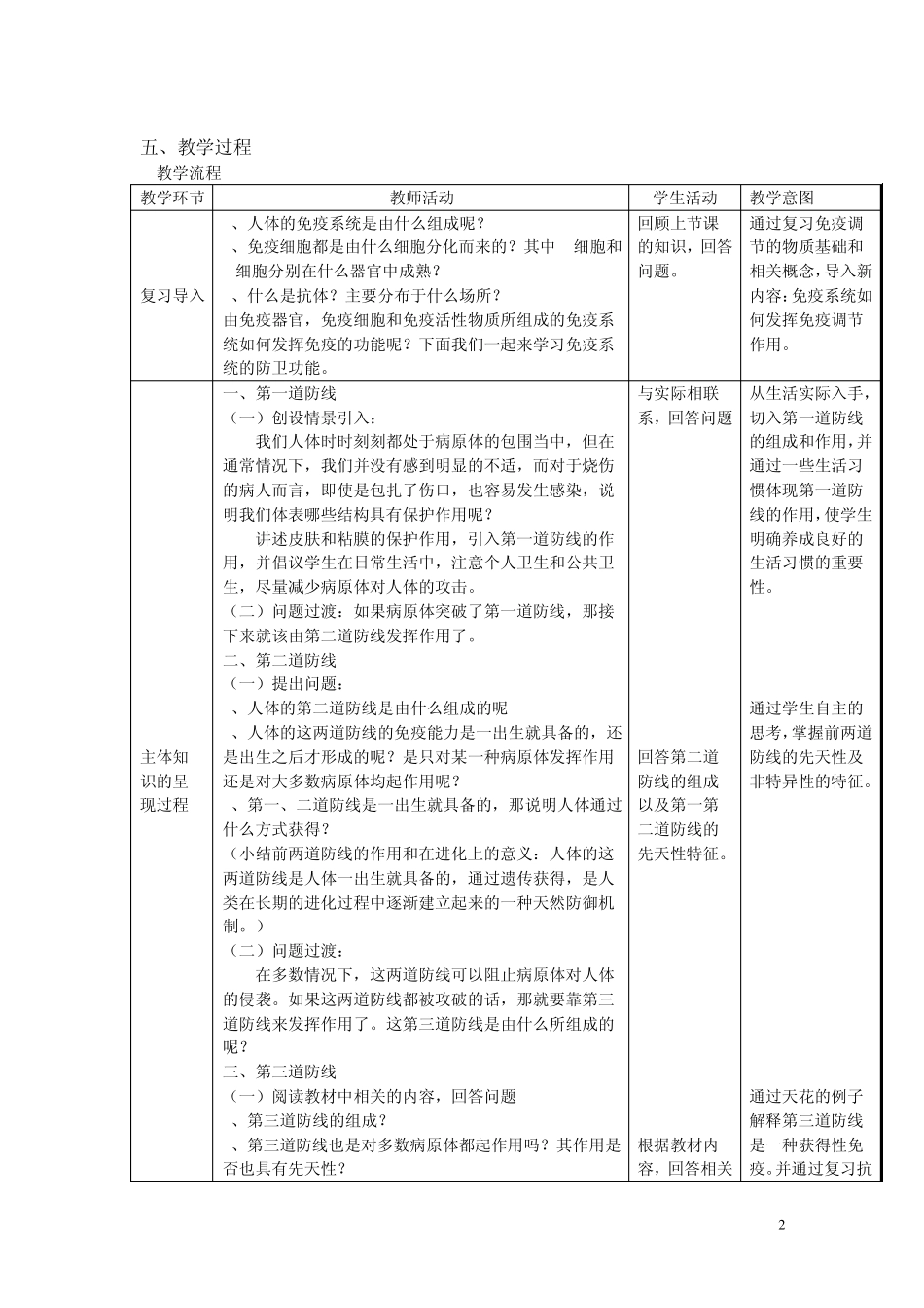 生物高中必修3第二章第四节第一课时教学设计1_第2页