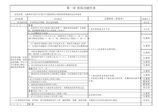 第一章医院功能任务支撑材料及分工