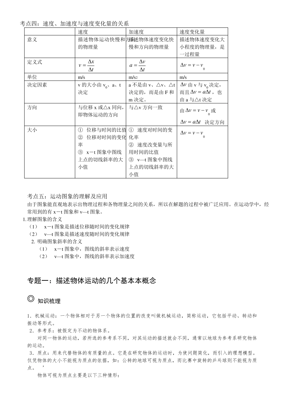 第一章运动的描述知识点总结_第3页