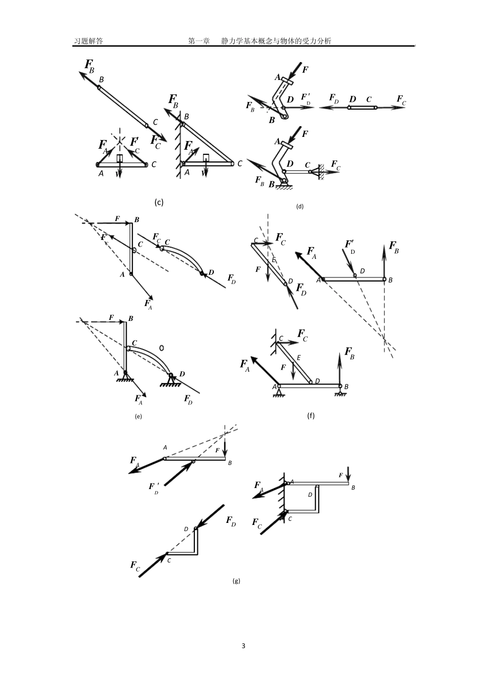 第一章静力学基本概念与物体的受力分析习题_第3页