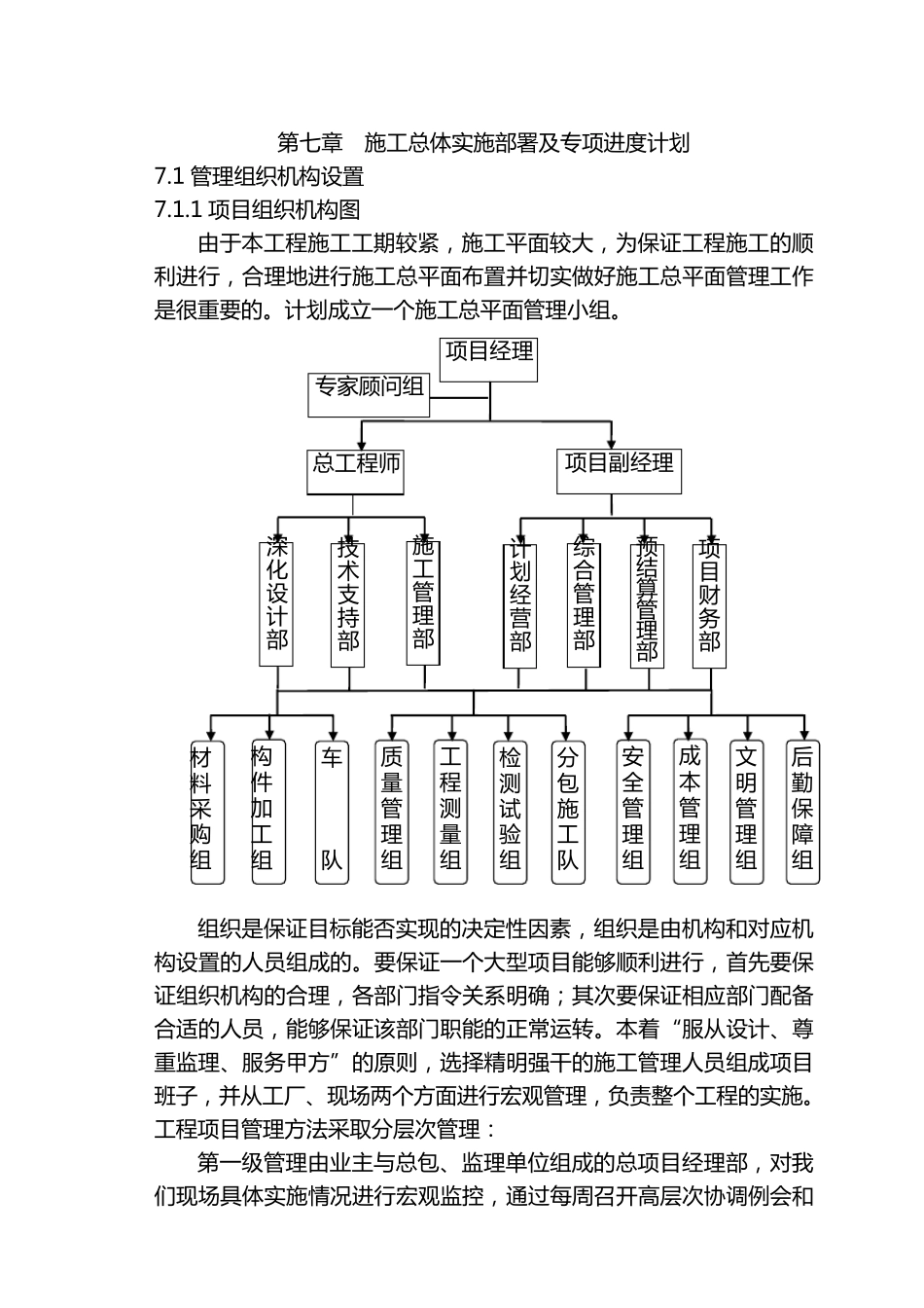 第七章施工总体实施部署及进度计划_第1页