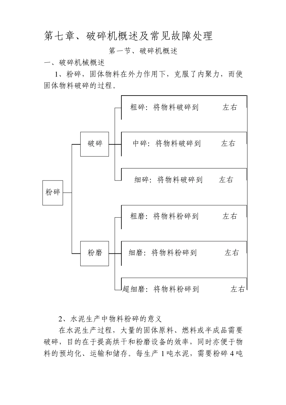 第七章破碎机概述及常见故障处理_第1页