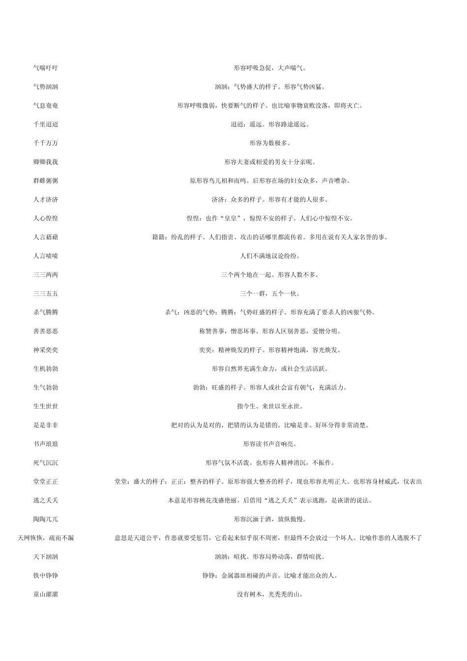 第三个字与第四个字相同的成语_第3页