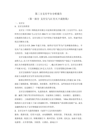 第三方支付平台分析报告
