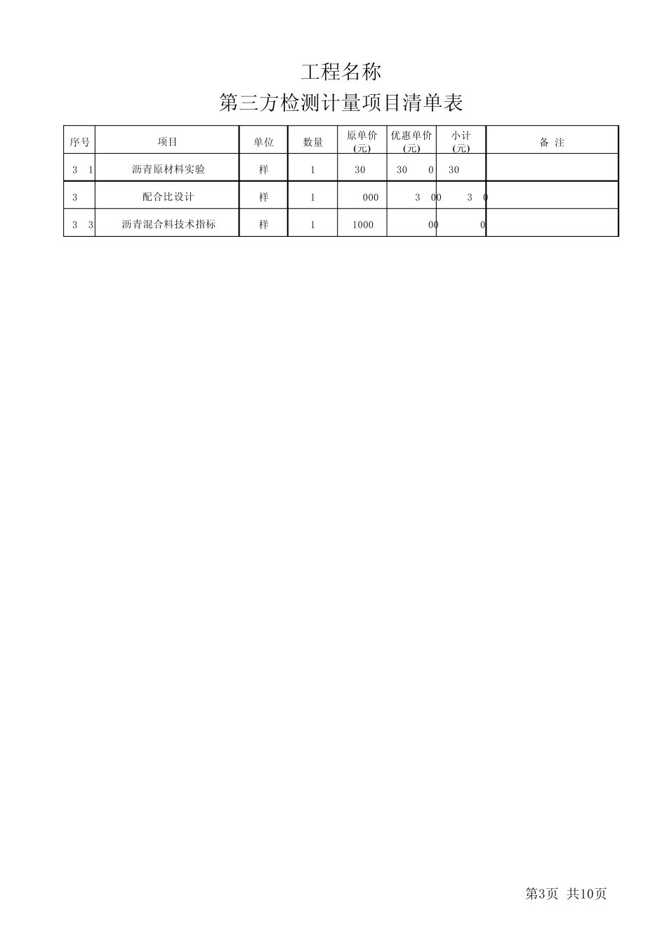 第三方检测项目费用一览表_第3页