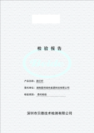 第三方路灯杆检测报告