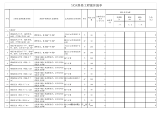 第三方零星维修清单