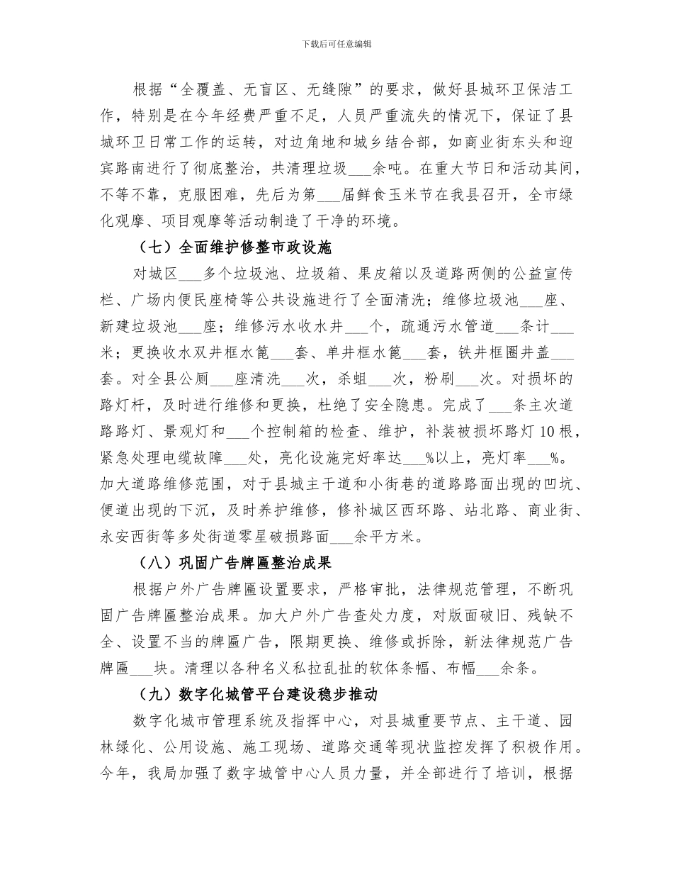 2024年市政管理局工作总结_第3页