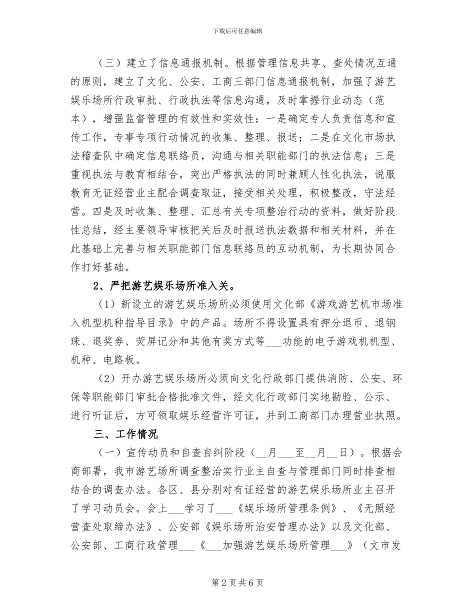 2024年市游艺娱乐整治工作年终总结_第2页