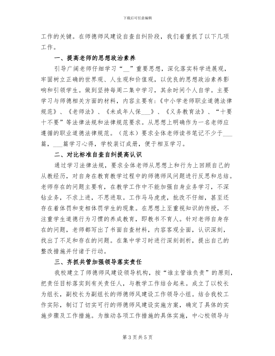 2024年师德师风建设活动督察总结_第3页