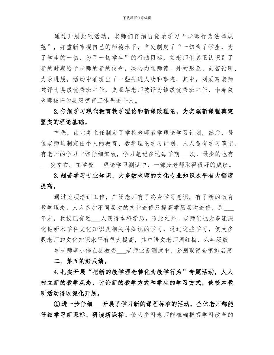 2024年师资培训总结范本_第2页