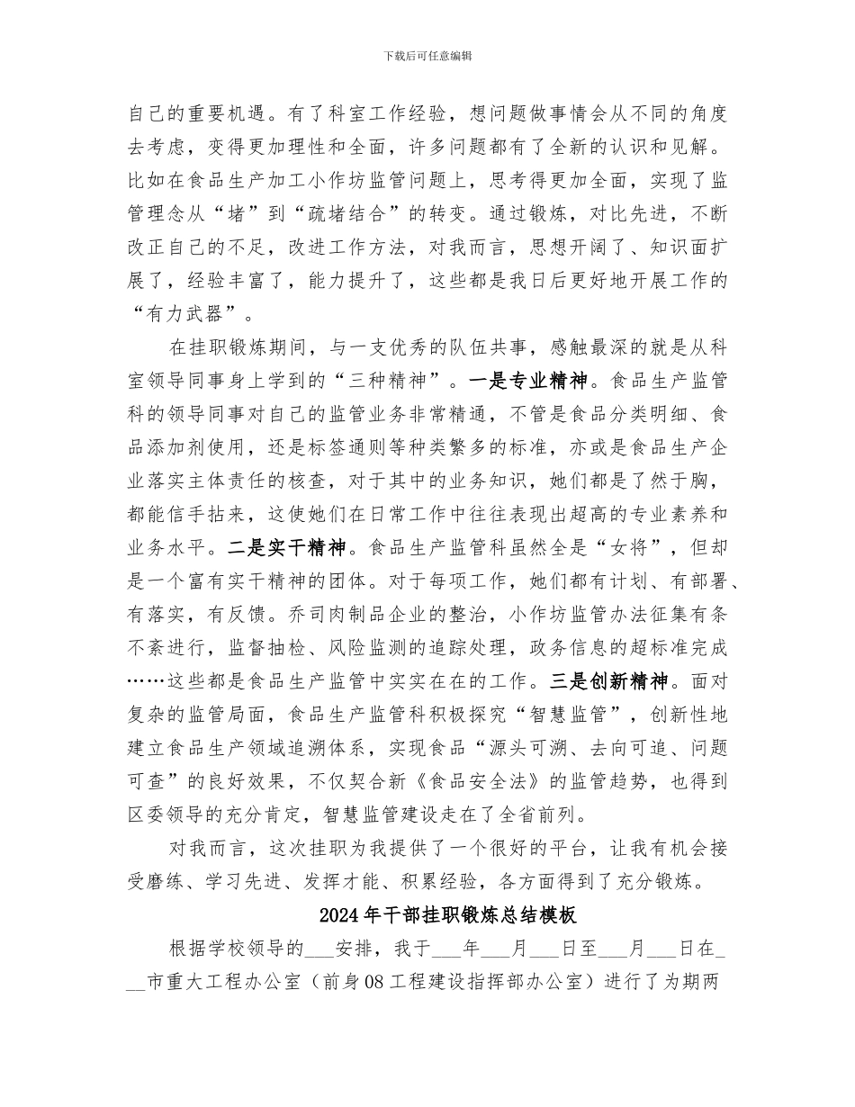 2024年干部挂职锻炼总结_第2页