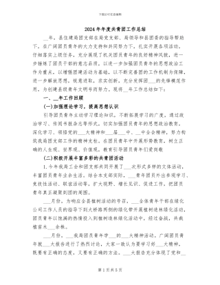 2024年年度共青团工作总结