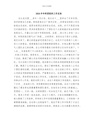 2024年年终团组织工作总结