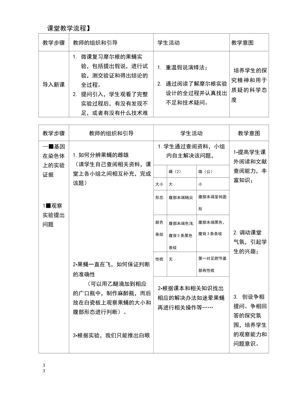 基因在染色体上教学设计_第3页
