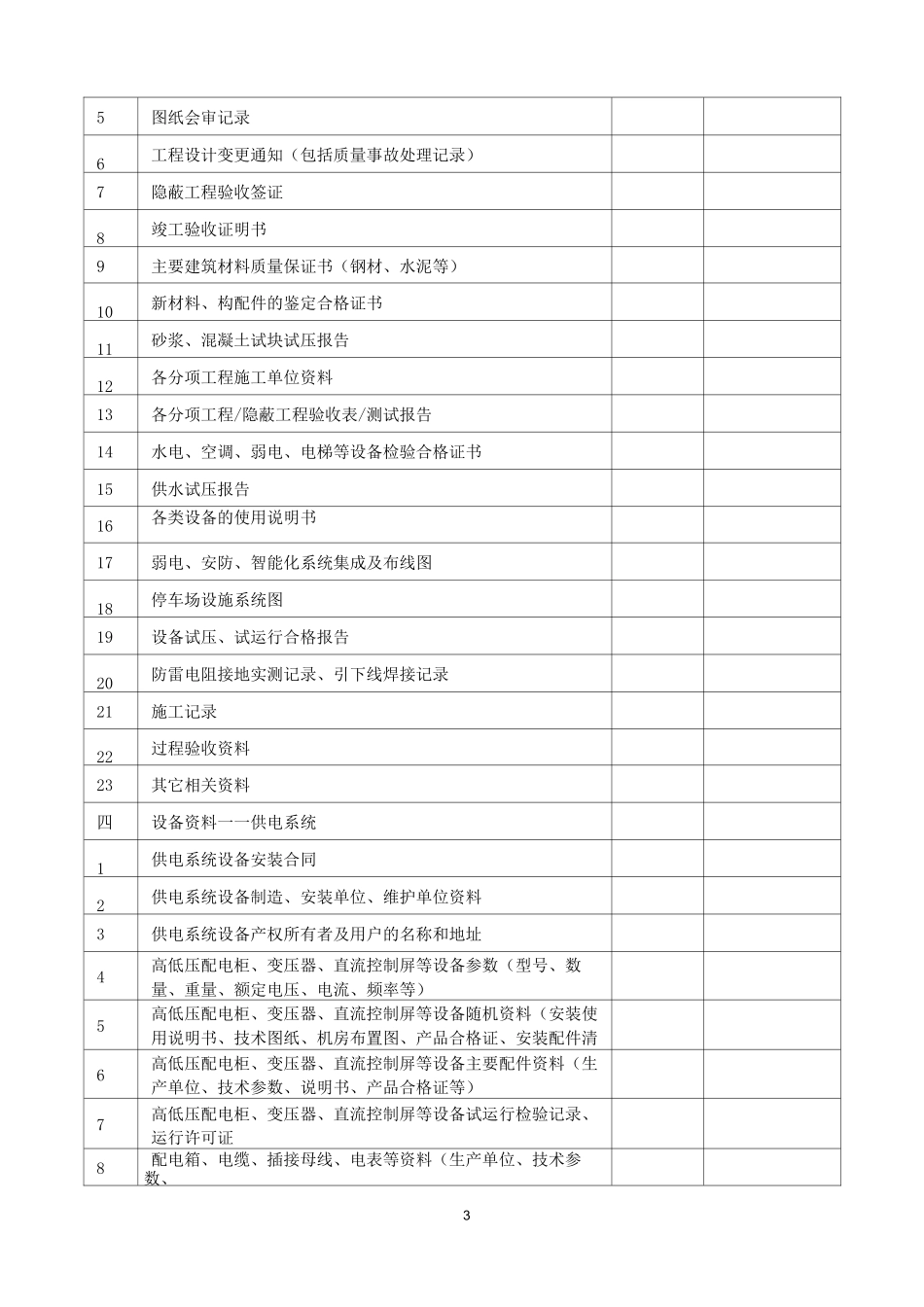 物业承接查验内业资料清单_第3页