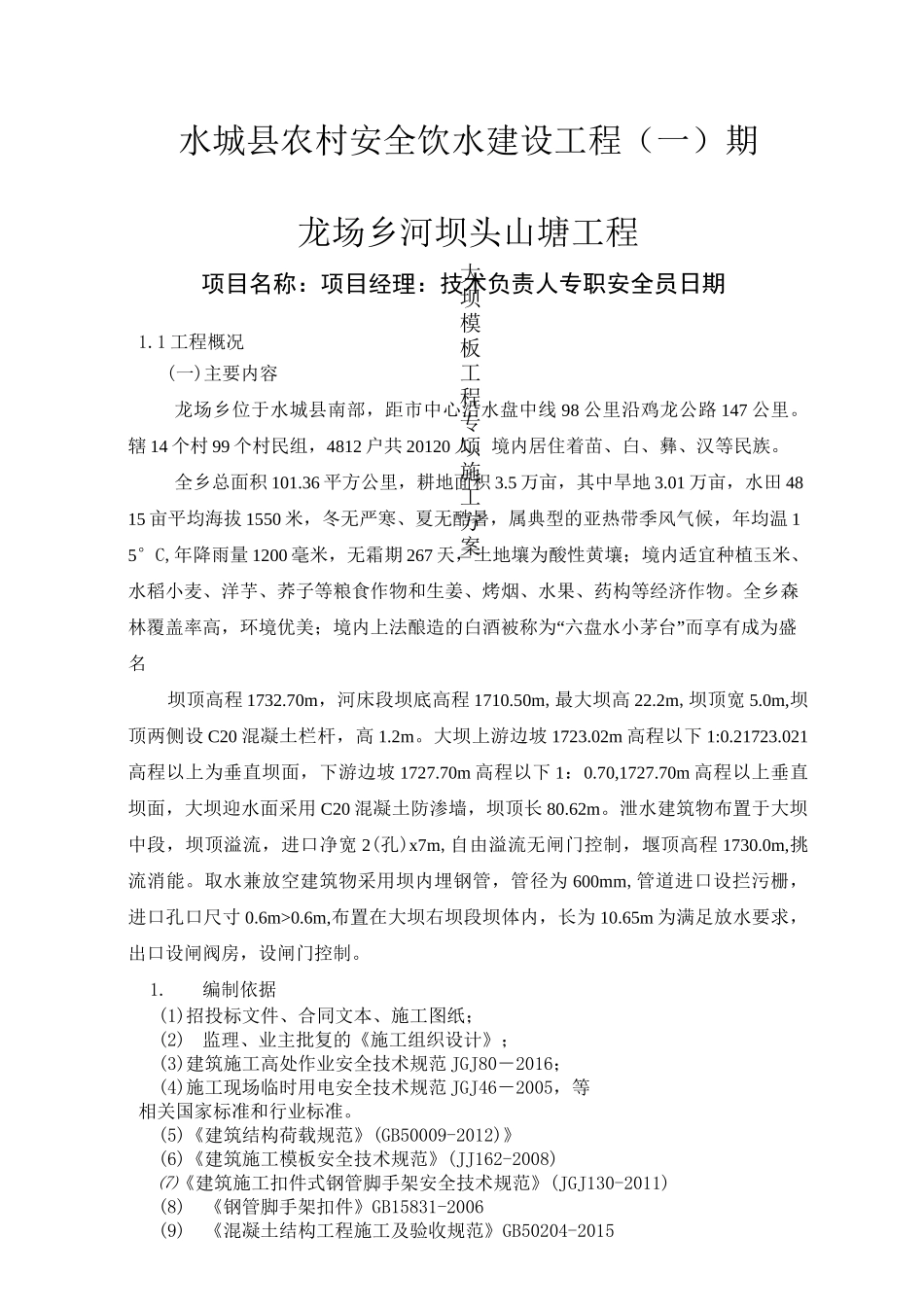 大坝模板工程专项方案_第1页