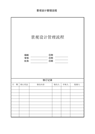 景观设计管理流程