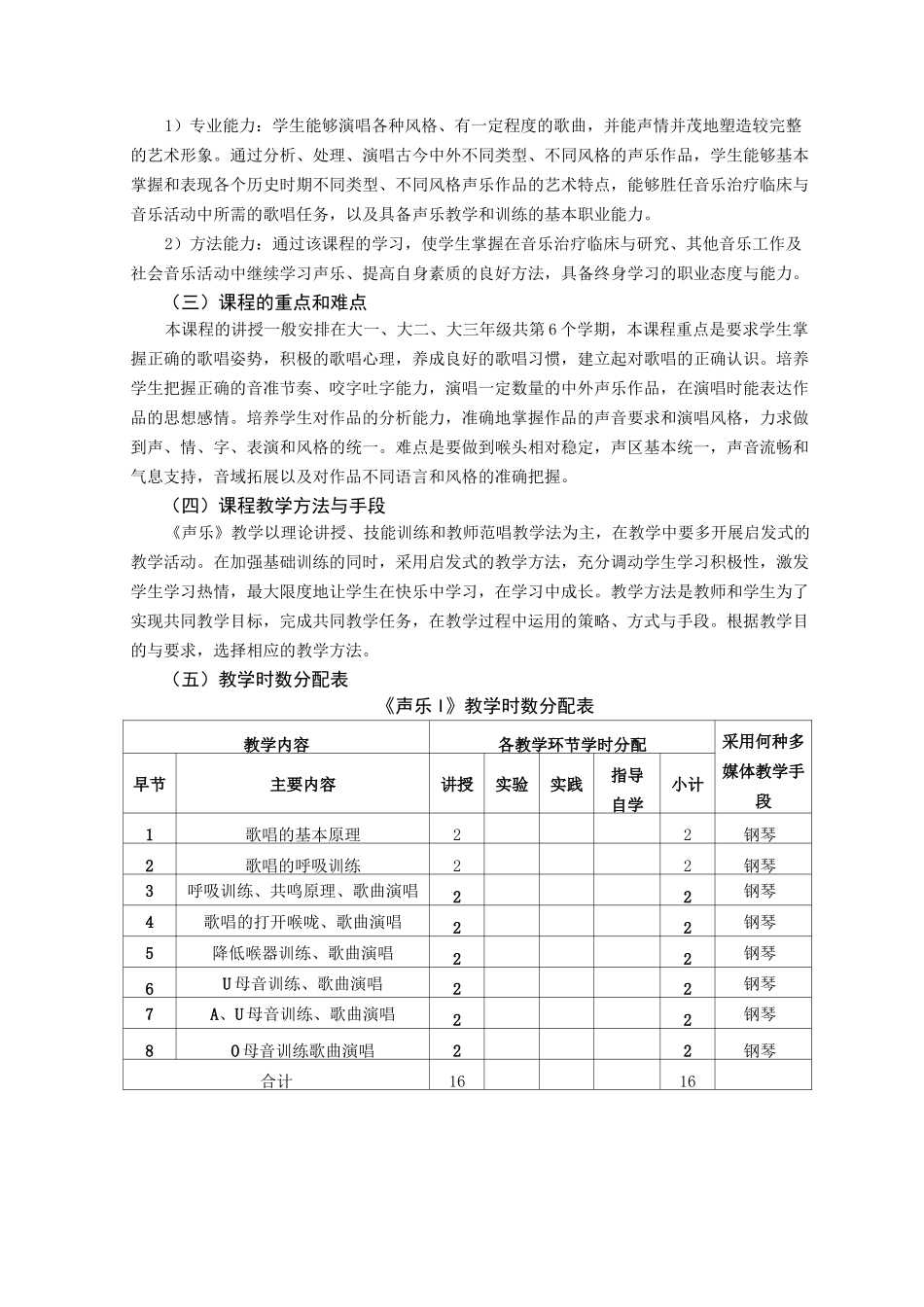 《声乐》课程教学大纲_第2页