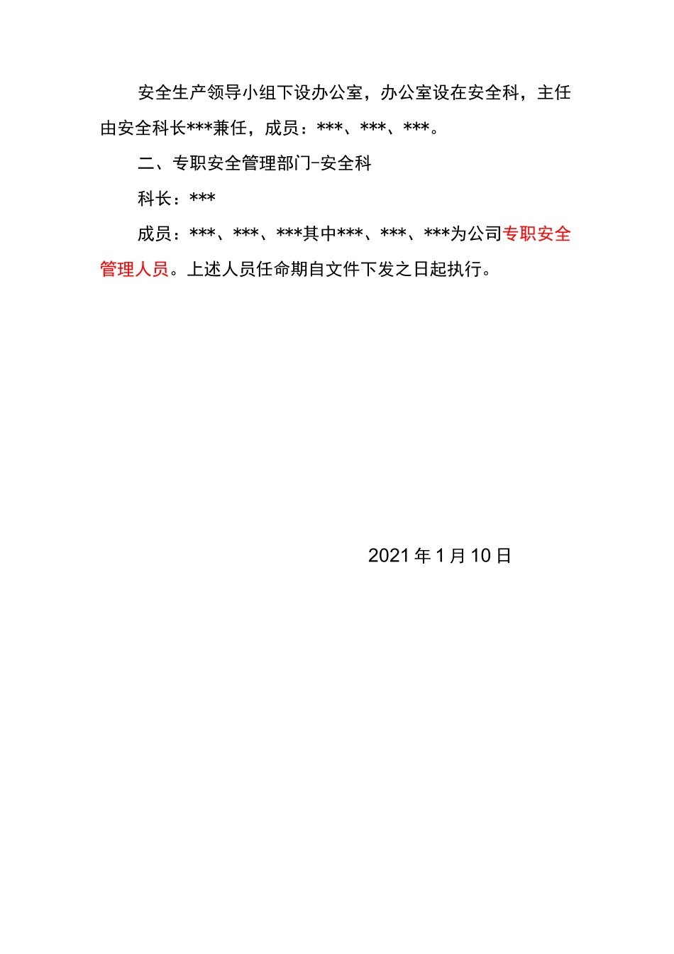 危险货物运输企业安全生产组织机构_第2页