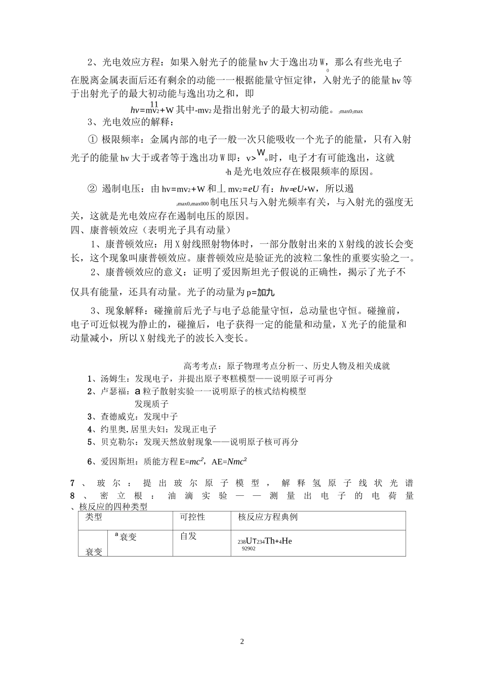 原子物理知识点讲解_第2页