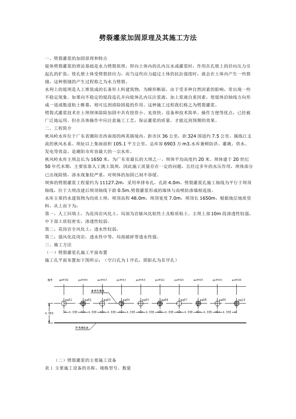 劈裂灌浆的加固原理及其施工方法清楚明了_第1页