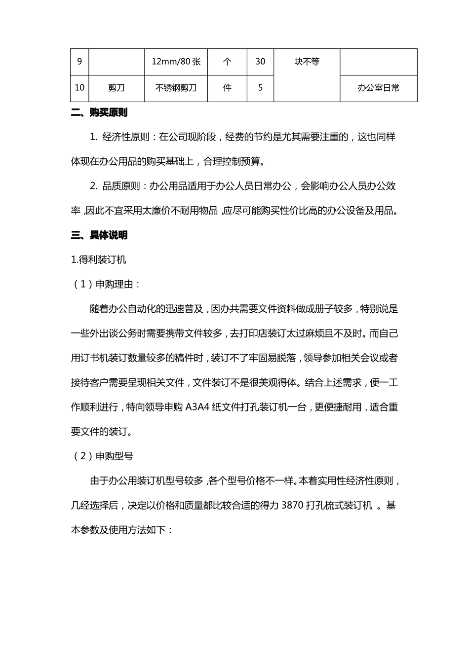 办公室用品购买申请报告_第2页