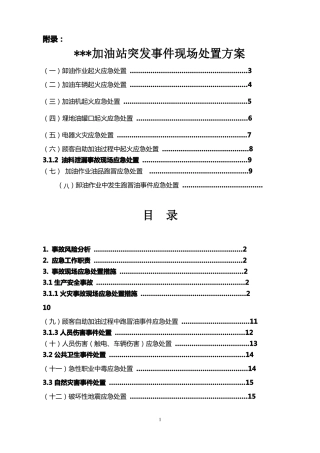 加油站事故现场处置方案