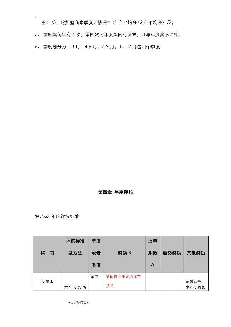 加盟店考核激励制度汇编_第3页