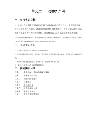 动物外产科实习项目