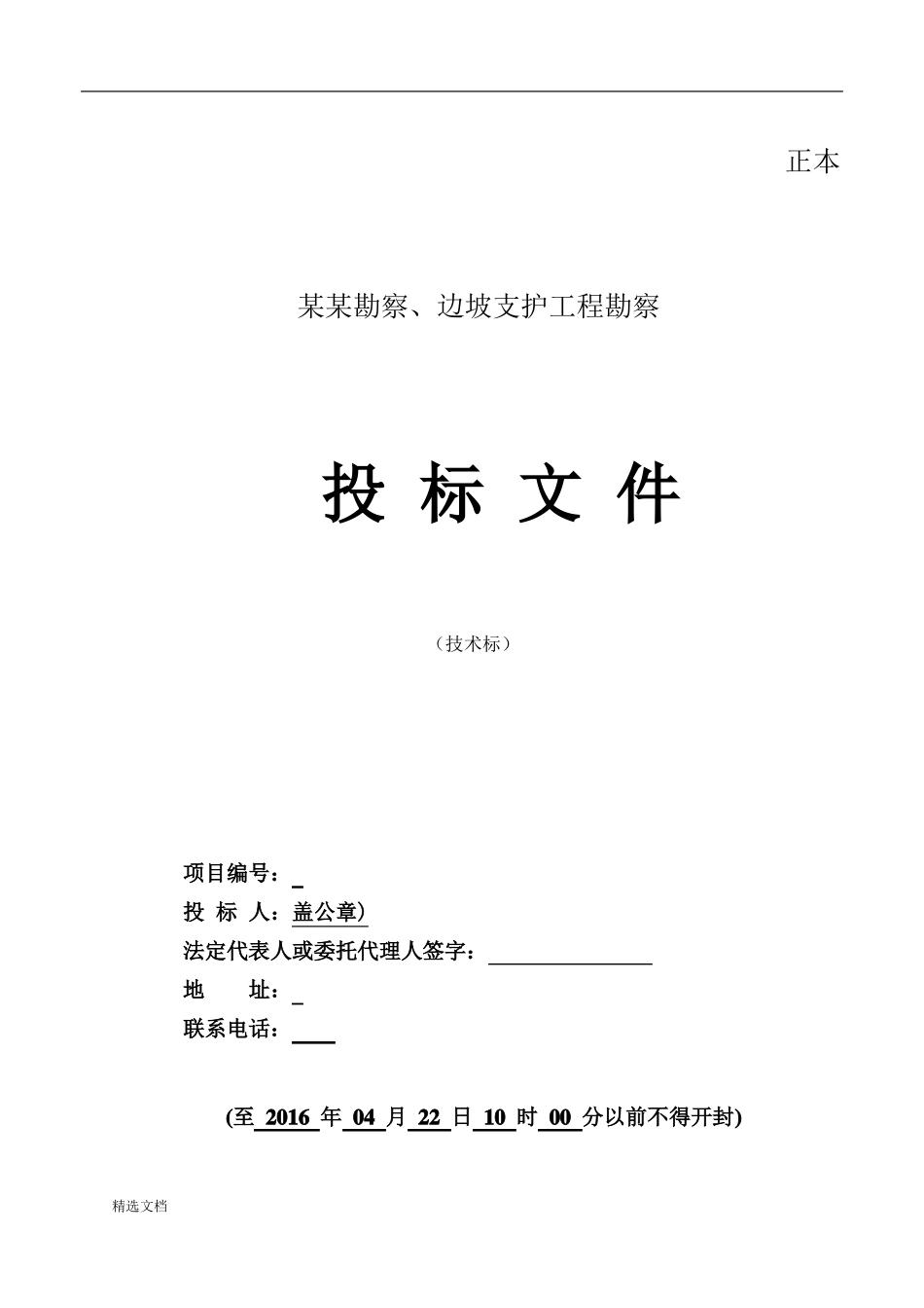 勘察项目投标文件技术部分_第1页