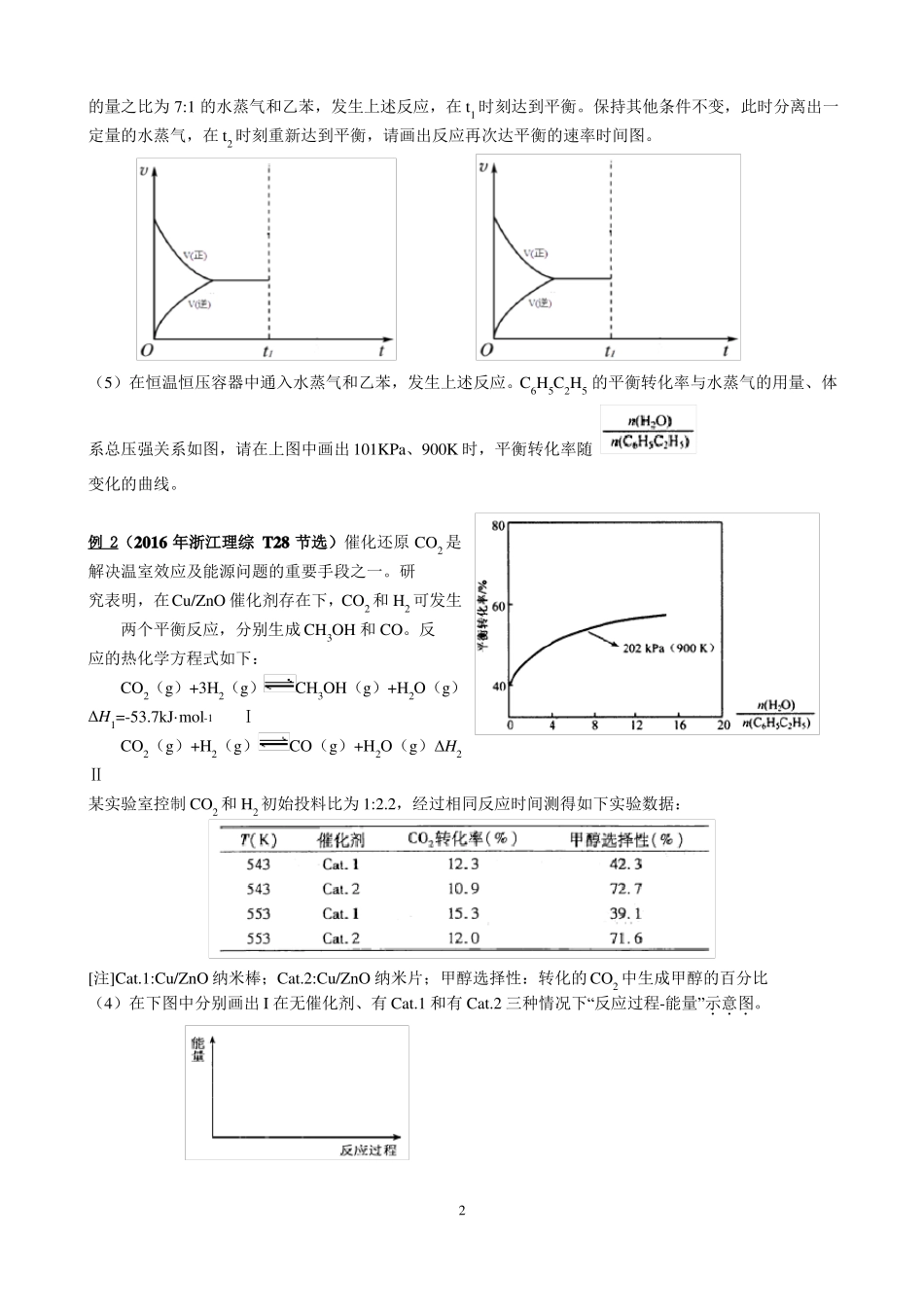 化学反应原理图像的绘制学案新版_第2页