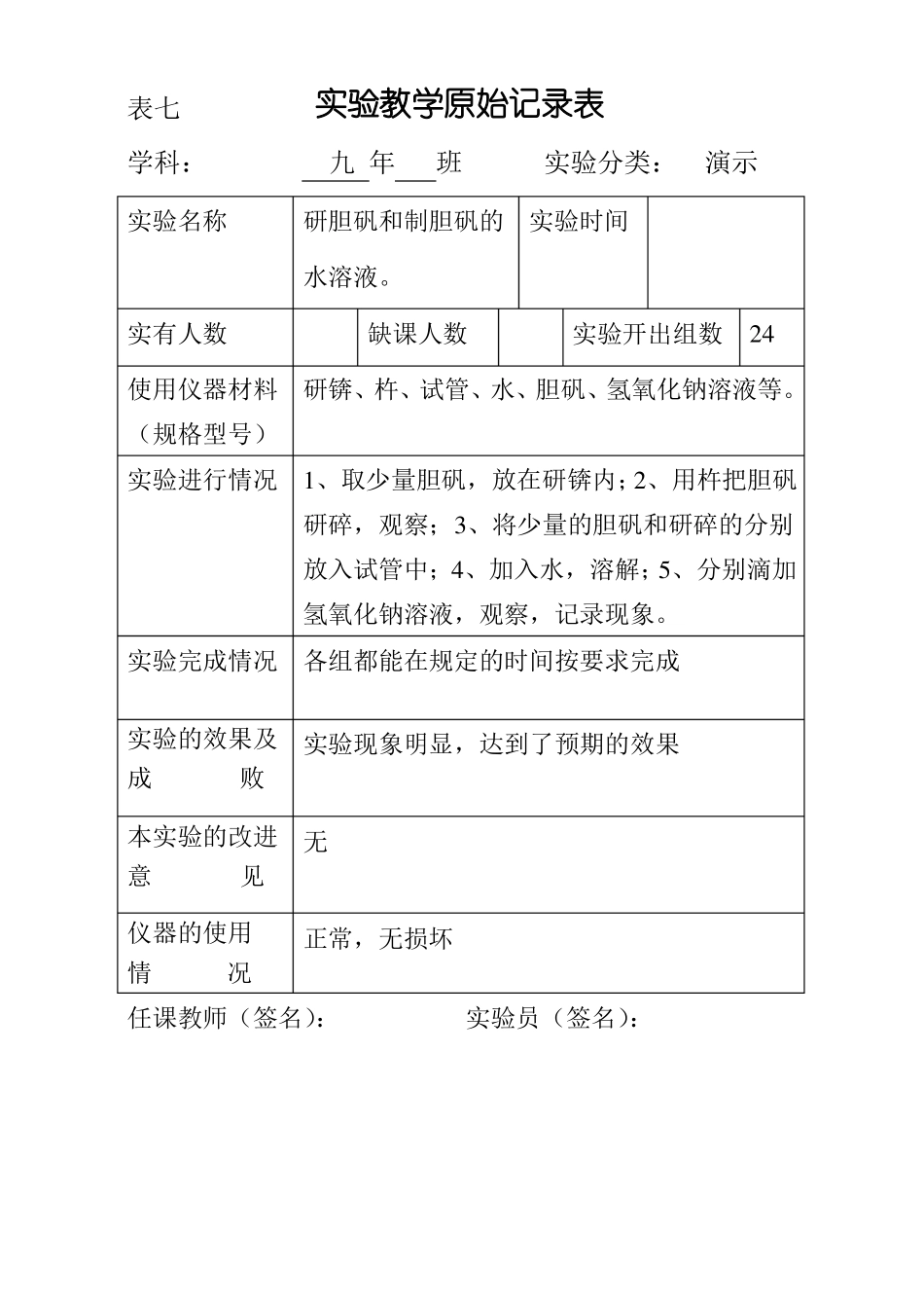 化学试验原始记录表模板_第2页