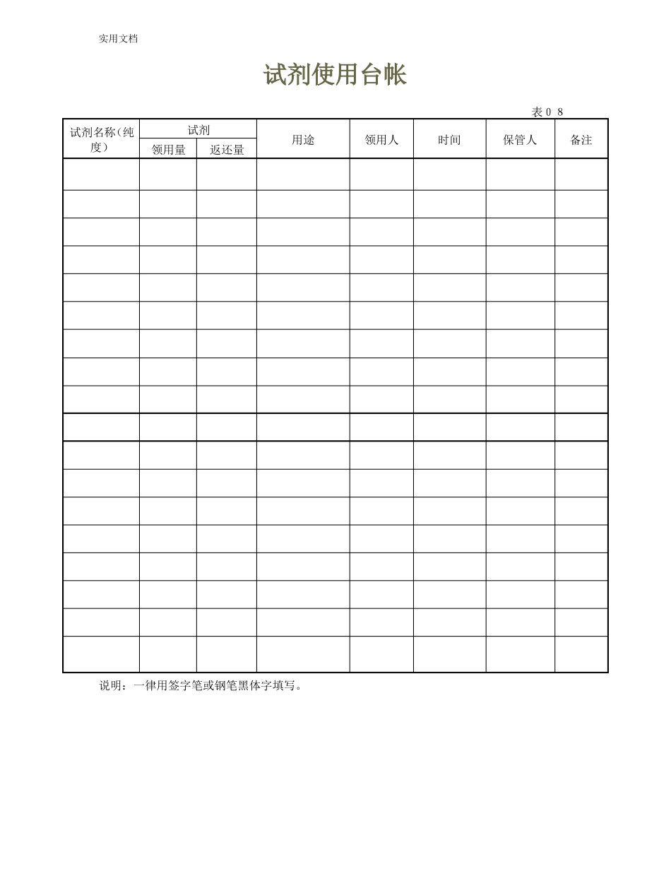 化验室各类原始记录簿表格_第3页