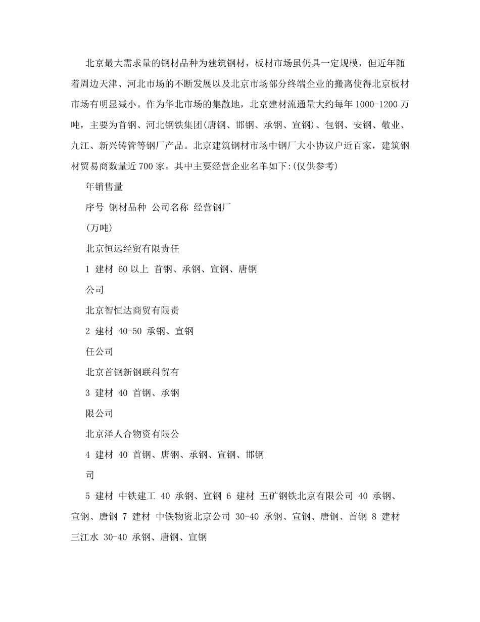 北京钢材场调研报告_第3页