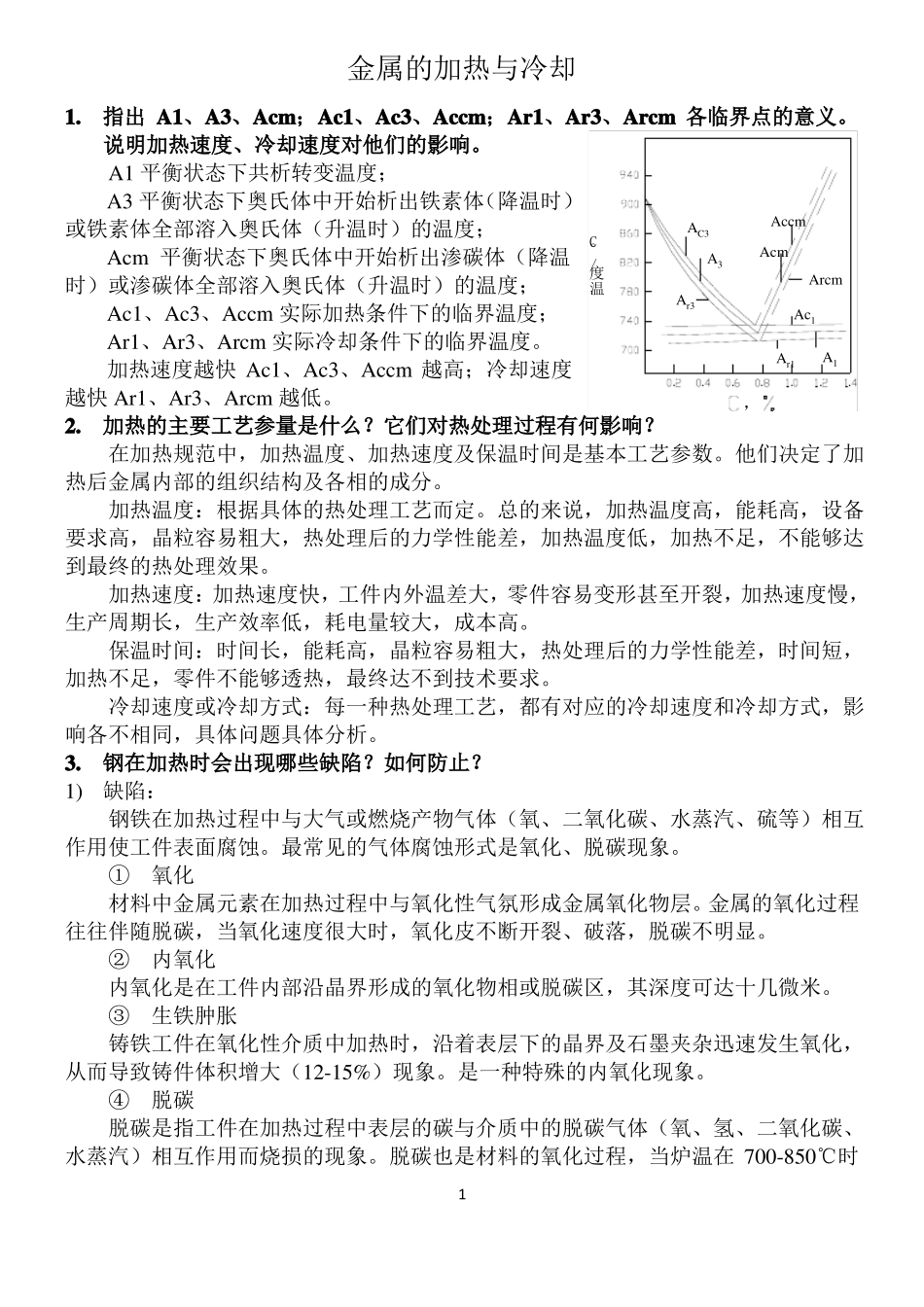 北工大2017热处理工艺与设备复习资料_第1页
