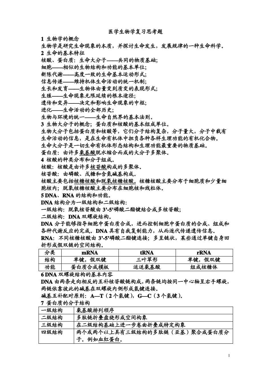 医学生物学复习提纲_第1页