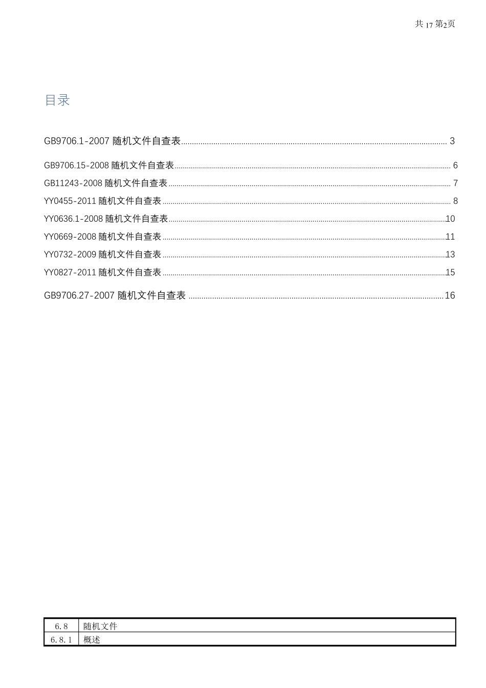 医用电气设备随机文件自查表_第2页