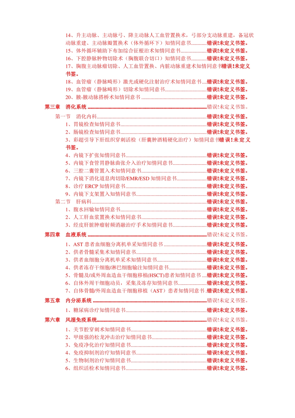 医疗知情同意书汇编目录_第2页