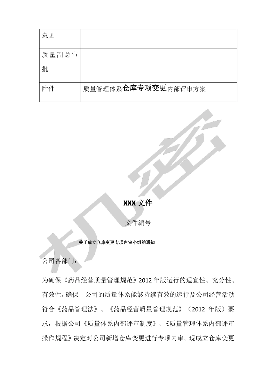 医药公司库房变更专项内审方案_第3页