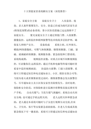 十大智能家居系统解决方案深度推荐