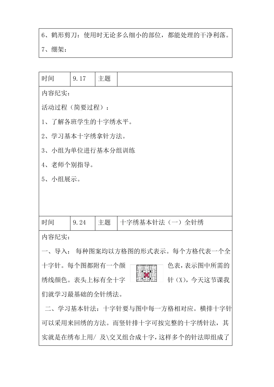 十字绣社团活动记录记录_第3页